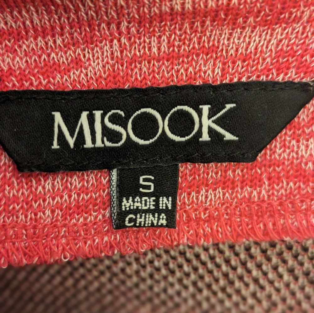 Misook Multicolor Abstract 3/4 Sleeve Knit Jacket - image 8